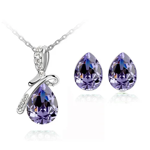 Комплект из колье и серёг с кристаллами|brand jewelry sets|fashion setjewelry sets |