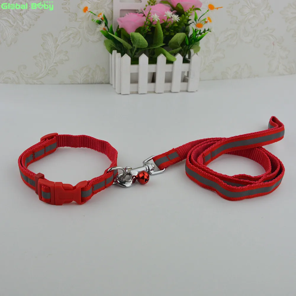 

(30 Pieces/lot) Hot Sale New Reflective Nylon Dog Pets Collar and Matched Leashes Lead