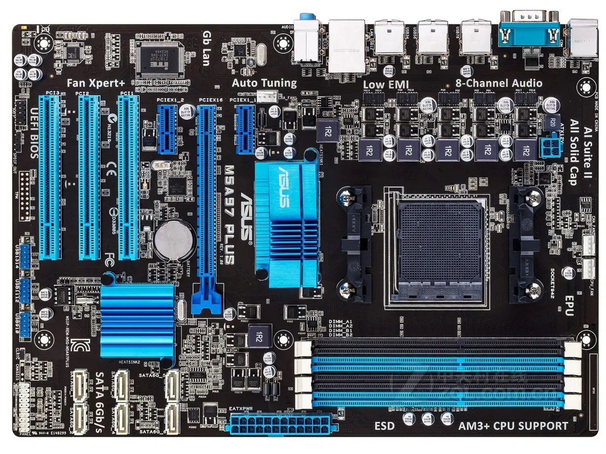 Used For Asus M5A97 PLUS Original Desktop Motherboard 970 Socket AM3 DDR3 SATA3 USB2.0 | Компьютеры и офис