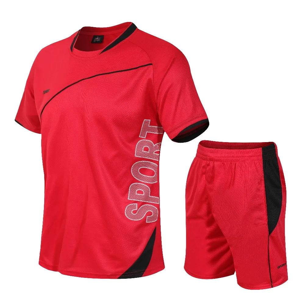 Спортивный костюм для мужчин, M-4XL, лето,, мужские комплекты, футболки+ шорты, комплекты из двух предметов, повседневный спортивный костюм, мужской, Круглый ворот, одноцветная спортивная одежда