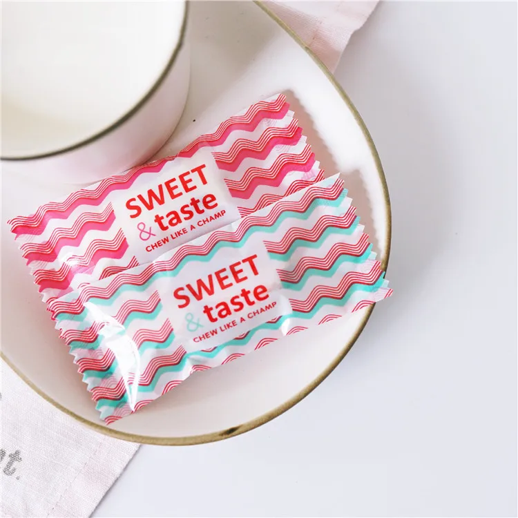 

2000 X New Pink&Blue Wave Pattern DIY Handmade Nougat Candy Packaging Bag 4*9.5cm Wholesale