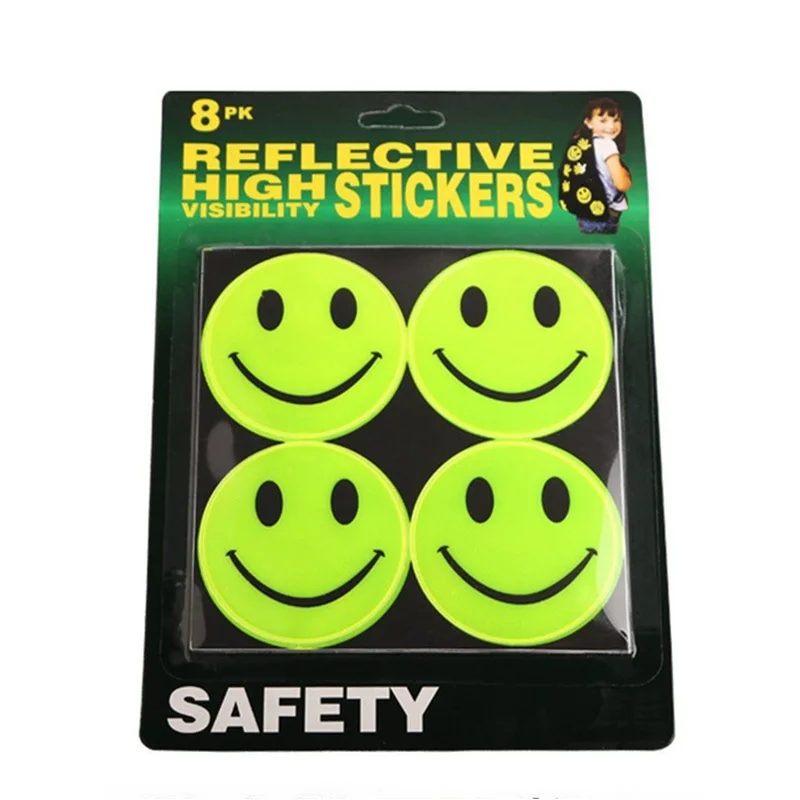 Smile WEST BIKING люминесцентные Наклейки на велосипед Велоспорт безопасности предупреждающий, светоотражающий лента с наклейками патч Аксессуары для велосипедов наклейки - Цвет: Smile