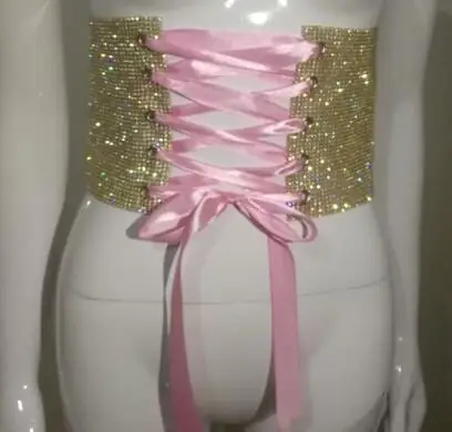 Gold Pink Пикантные вечерние Клубные Для женщин Стразы кроп-топы с блестками Для женщин s Повседневное повязку алмаз укороченные майки бюстгальтер без косточек с блестками укороченный - Цвет: Gold Pink