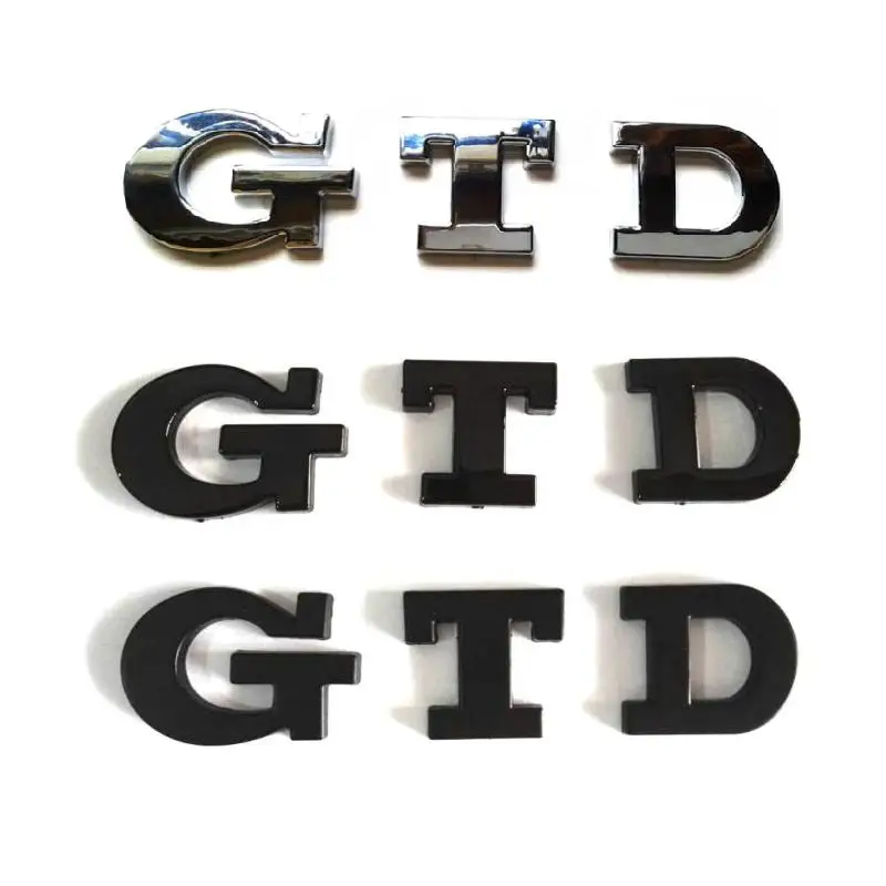 

1pc/lot Fast FREE SHIPPING ABS Small GTD Car Emblem Badge Sticker Logo