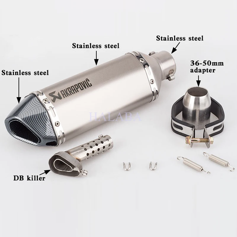 36-51 мм Akrapovic глушитель выхлопной трубы мотоцикла подвижный дБ убийца для Бенелли