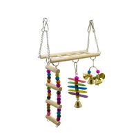 pipifren bird toys for parrot perch wood accessories and budgie stand swing ladder pet african grey papegaai speelgoed