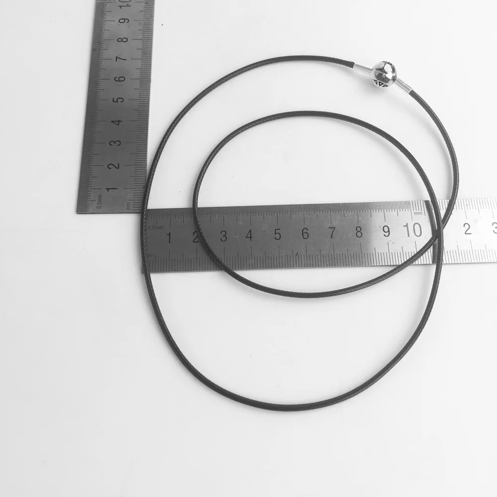 Waxed Cotton Necklace Blackened Karma Chains 2018 New Fashion 925 Sterling Silver Jewelry Trendy Gift For Men Women Boy Girls | Украшения и