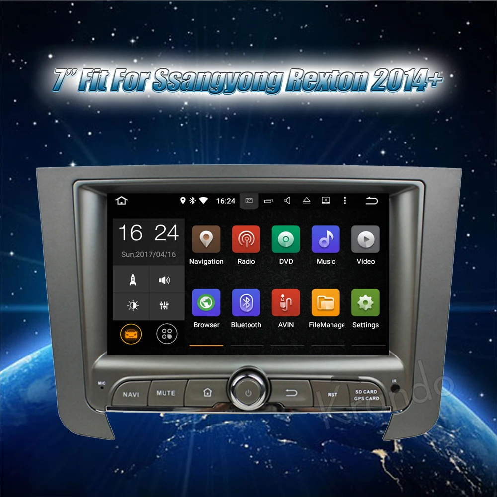 Krando 7 &quotAndroid 8 0 для Ssangyong Rexton 2014 + Автомобильная навигационная и мультимедийная