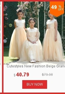 Cutestyles девочек Свадебная вечеринка платье с цветочным рисунком синий жемчужный кружевное платье принцессы нарядное платье с Hairhand G-DMGD911-1087BL