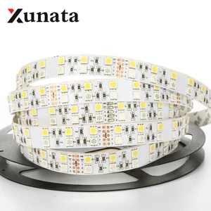 Двухрядные водонепроницаемые гибсветодиодный ные ленты 5050 SMD RGBW, 12 В постоянного тока, 24 В, 5 м, RGBWW RGB + белыйтеплый белый 5 м, светодиодныйм 120 светодиодный s IP33IP67