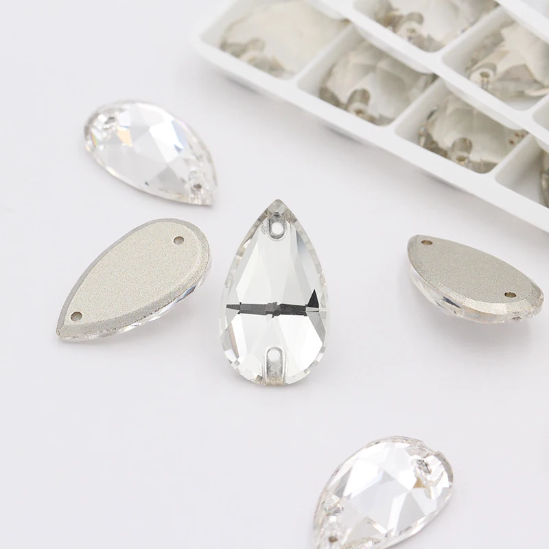 Стеклянные хрустальные украшения Astrobox стразы с плоским основанием в форме капли