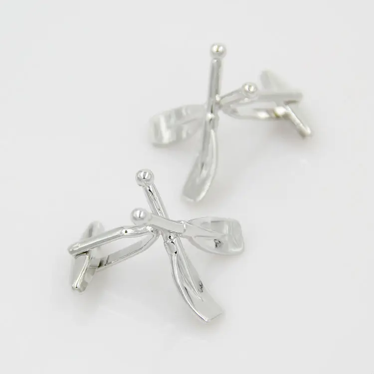 Медные запонки серебряные весла мужские рукава Гвозди Бесплатная доставка |