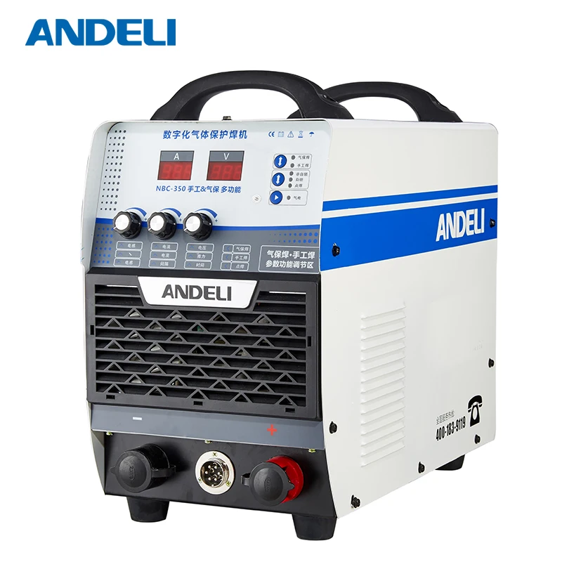 ANDELI цифровой промышленности двойной модуль СВАРОЧНЫЙ АППАРАТ IGBT MIG сварочный аппарат MIG-350F 380V типа для сварки MIG/ММА 2 в 1 сварочный аппарат