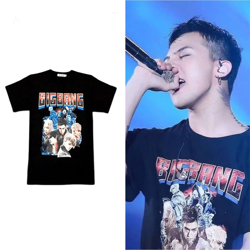 Футболка Kpop BIGBANG FINAL в Сеульском стиле GD хлопковая футболка с коротким рукавом G