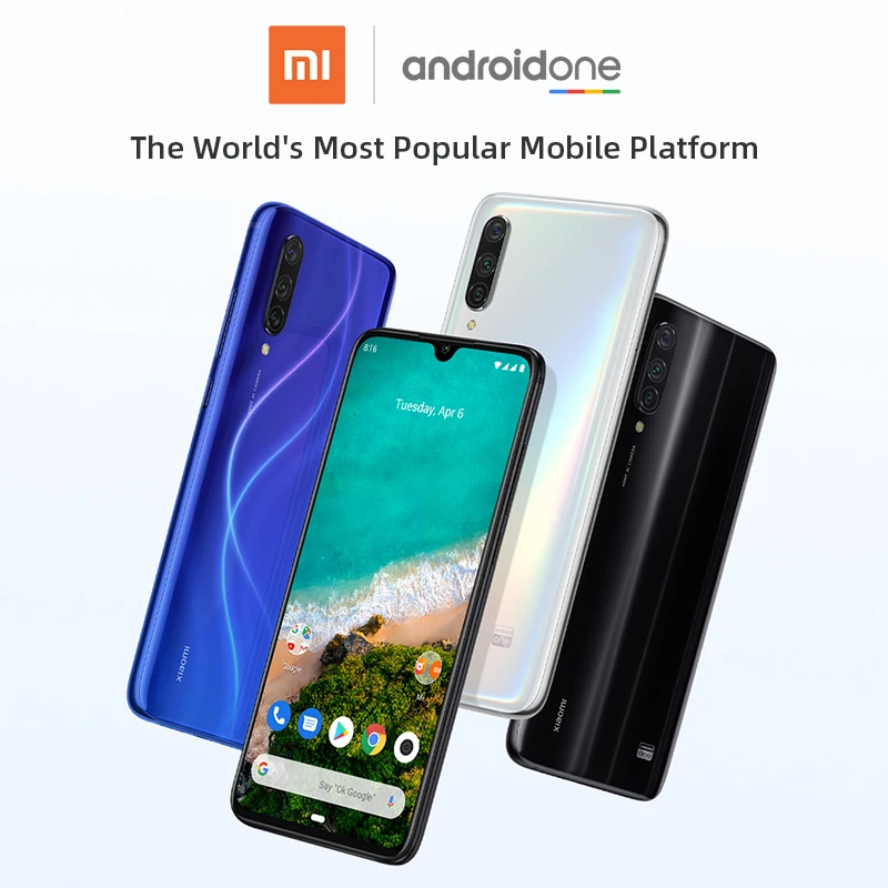 Смартфон Xiaomi Mi A3 глобальная версия 4 ГБ 64 32 МП селфи Android One мобильный телефон Snapdragon