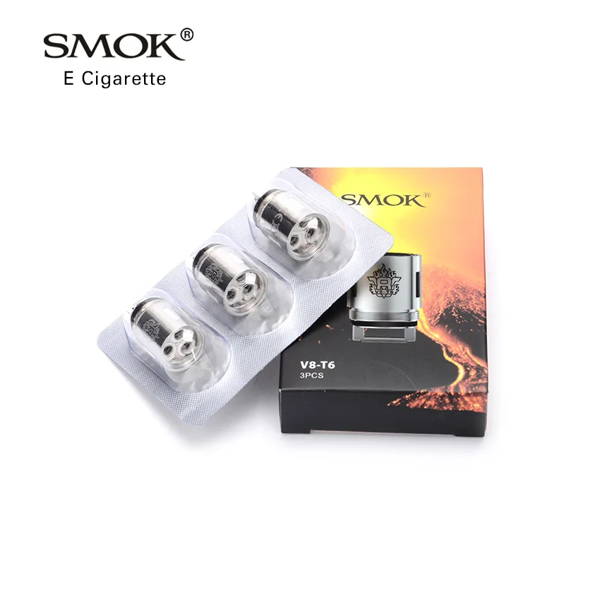 Оригинал smok tfv8 катушки v8-t6 головы V8 T6 core 0.2ohm Электронные сигареты Интимные