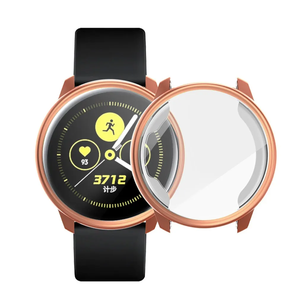 Модные спортивные Прочные часы, чехлы для samsung Active Watch, 3 шт., гальванический прозрачный чехол из ТПУ с пленкой, легко снимается