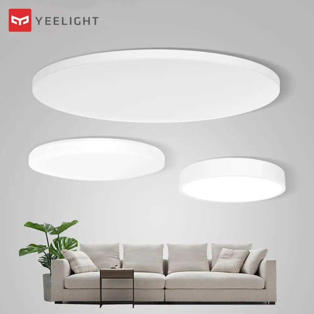 [Хит] умный потолочный светильник Xiaomi Mijia Yeelight, пульт дистанционного управления Mi APP, Wi-Fi, Bluetooth, светодиодный, цветной, IP60, пылезащитный
