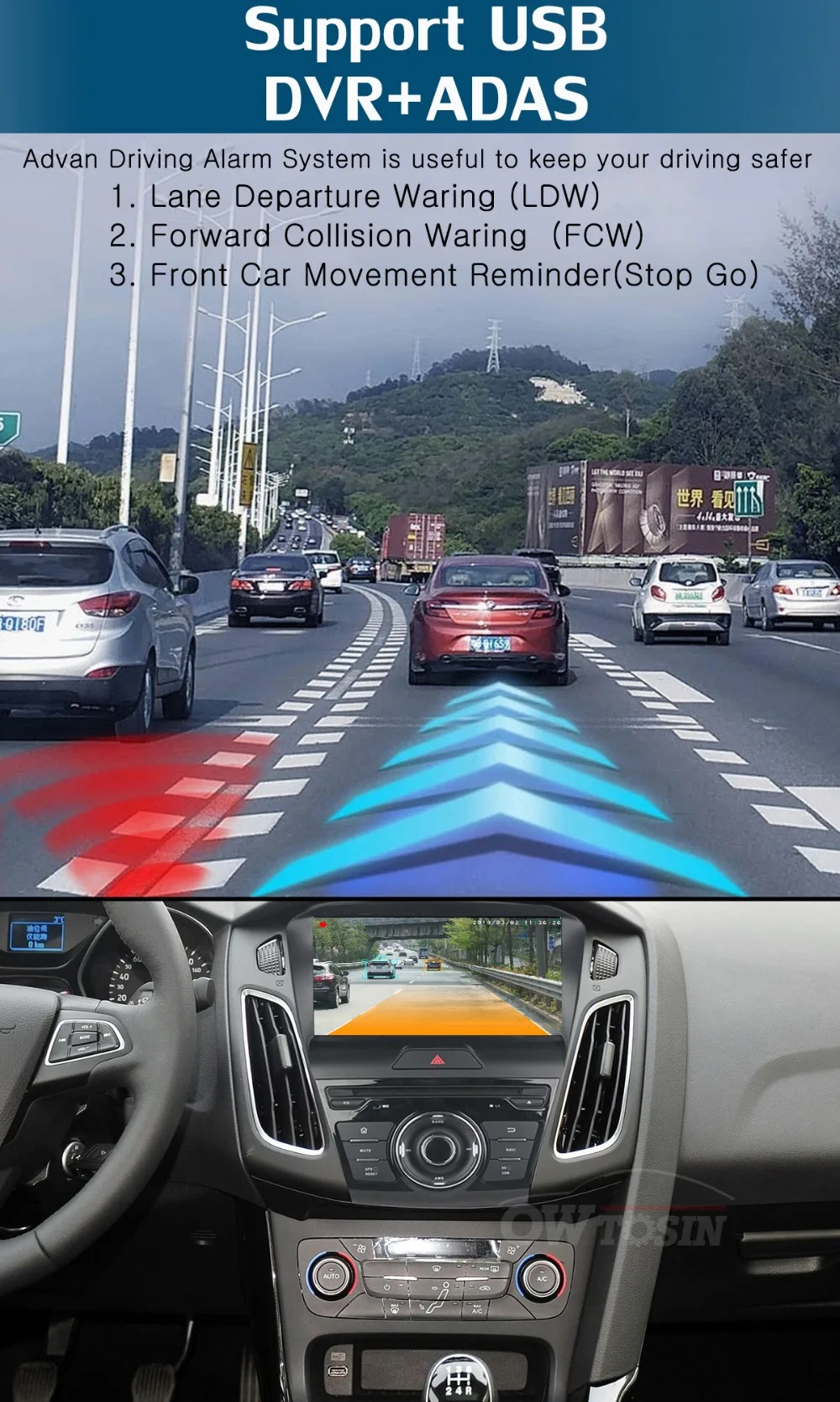 " ips 1920*1080 8 ядерный 4G+ 64G Android 9,0 автомобильный dvd-плеер для Ford Focus 2012 2013 DSP радио gps Parrot BT