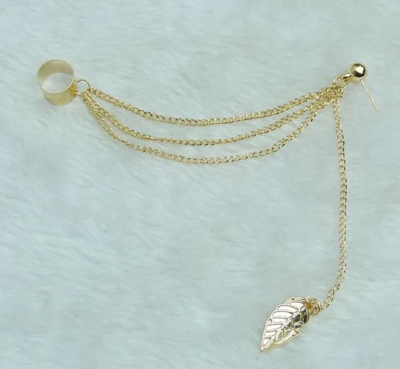 1 шт. клипсы для ушей модные серьги с одним металлическим листом манжеты женщин и