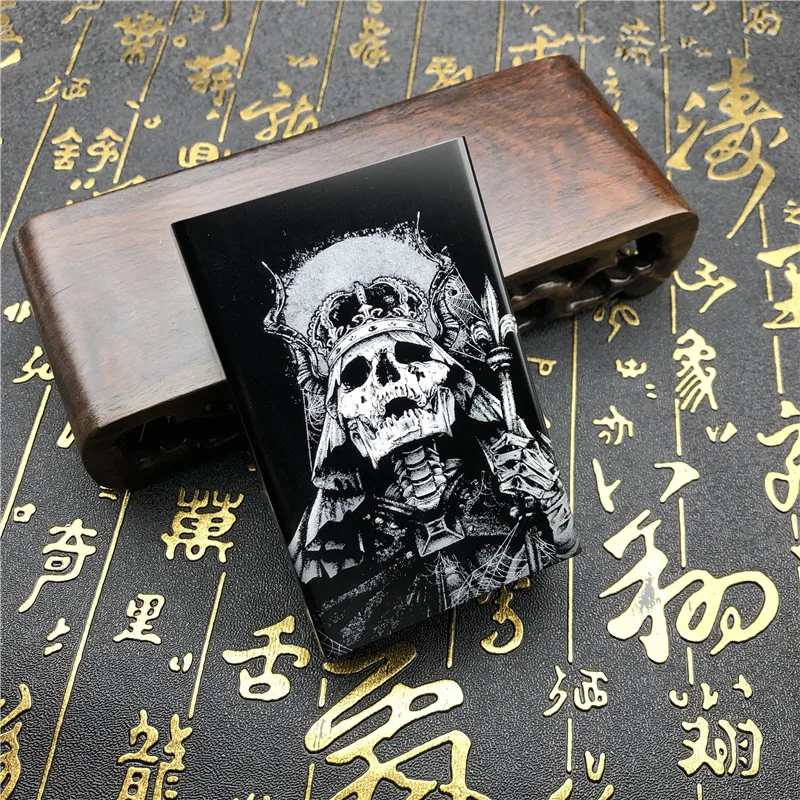 King Skeleton Alalinong N56 чехол для сигареты из алюминиевого сплава в стиле Ins с черепом