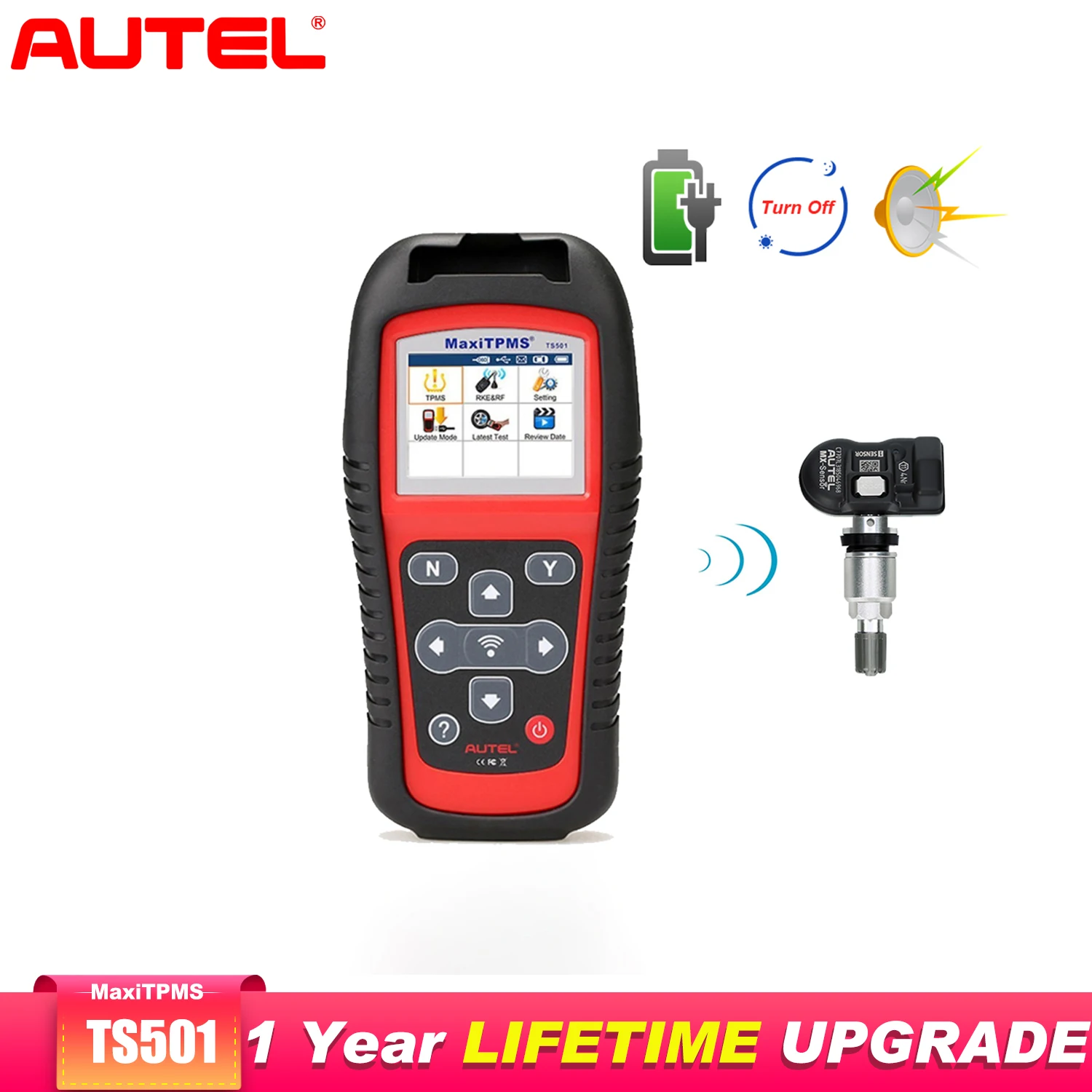 Autel MaxiTPMS TS501 OBD2 сканер диагностический инструмент 315/433 МГц система контроля