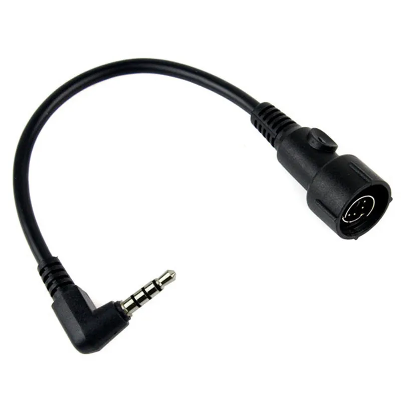 

2pcs NEW MINI DIN Plug 6 pin Connect Throat Vibration MIC for Radio Walkie Talkie YAESU 3.5mm VX2R VX3R VX5R Two Way Radio
