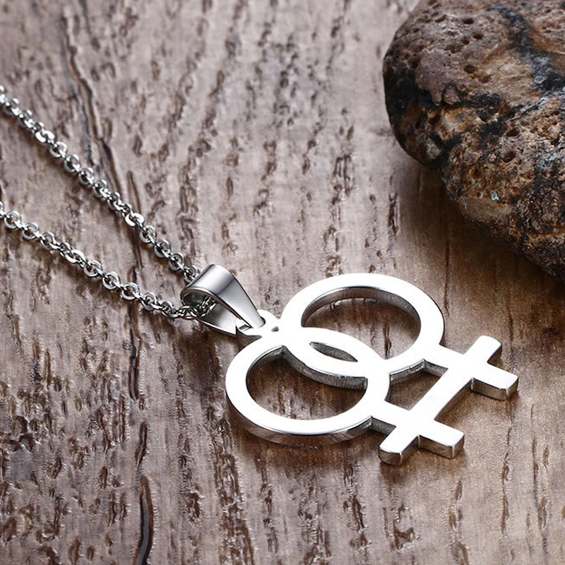 Женская обувь для пары со женский символ кулон ожерелье из нержавеющей стали