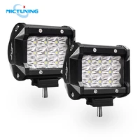 mictuning 4 led work light bar 36w triple row led bar spot beam for driving offroad boat tractor truck 4wd 4x4 suv atv 12v 24v