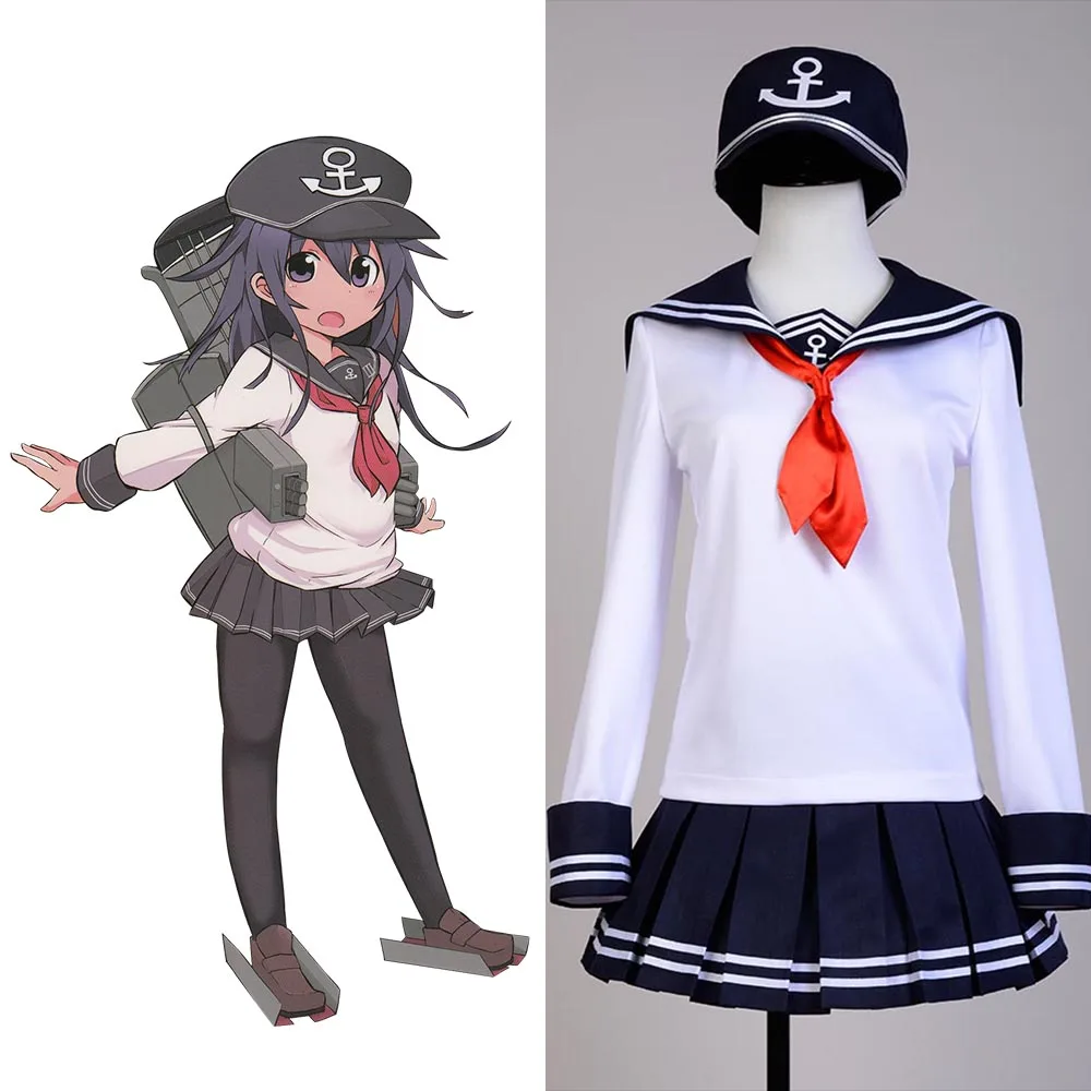 Аниме игра Kantai Коллекция маскарадные костюмы акатасуки моряк японский костюм