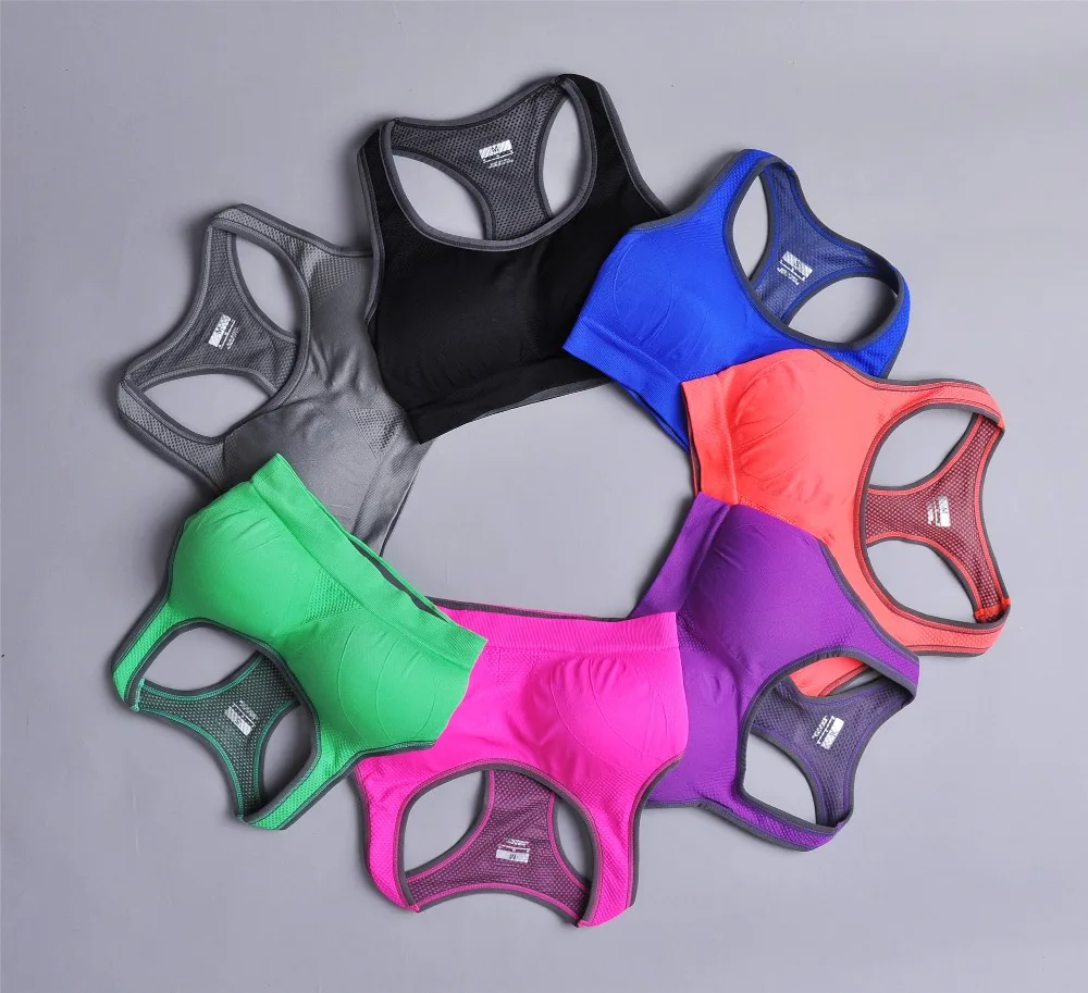 

New Women Padded Top Vest Fitness Bra Sujetadores Deportivos Women Seamless Brassiere Top