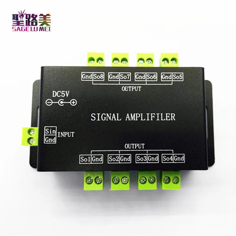 DC5V 12V усилитель сигнала через SPI выходной сигнал Symphony 8 управление группа для