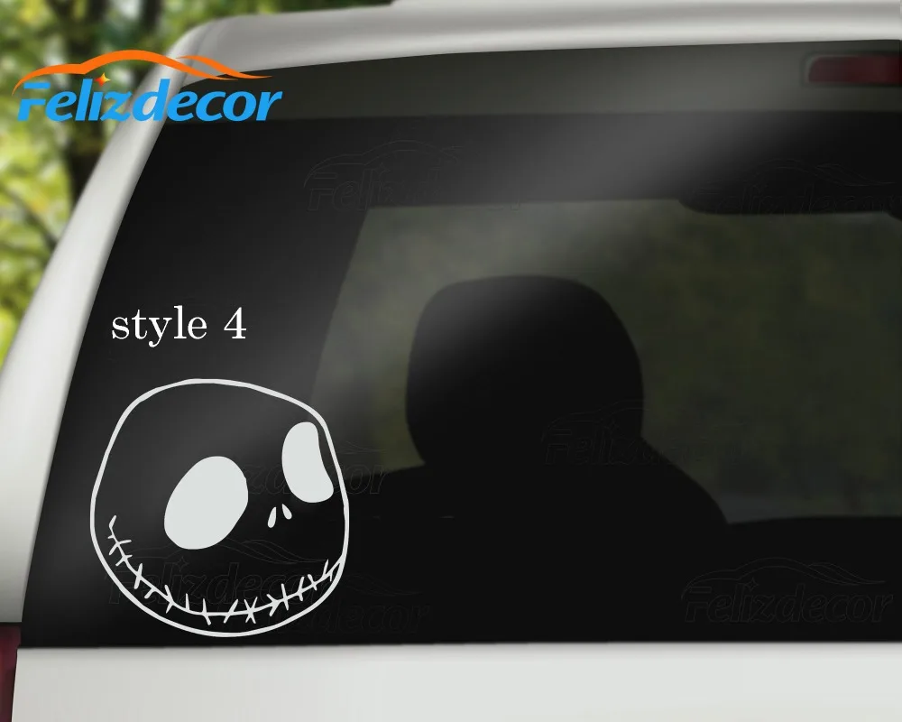 6 стилей Jack Skellington высечка Виниловая наклейка для автомобиля художественная
