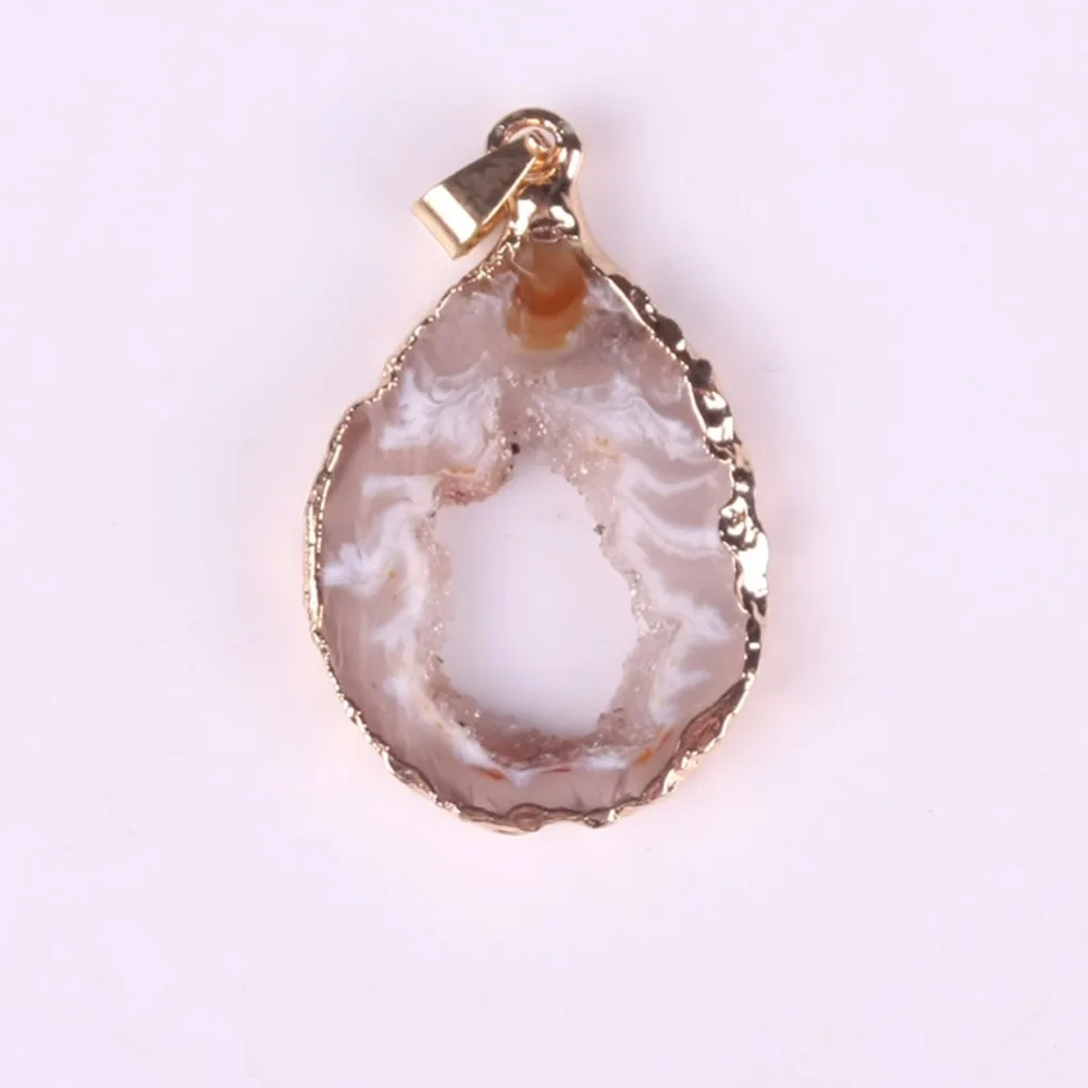 Двухтипная естественная Друза золотого цвета оникс тонкий ломтик желтый