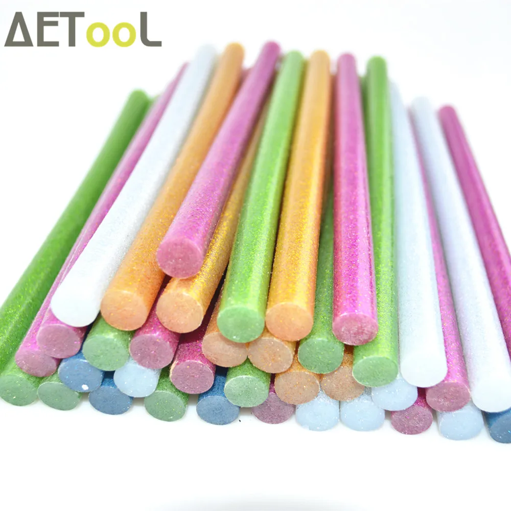 AETool 5 шт нетоксичные твердые цветные DIY термоплавкие клеевые палочки 11 мм для