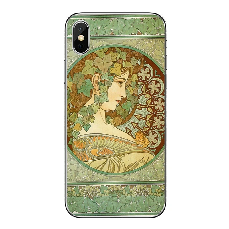 Чехол с постером ALPHONSE MUCHA для телефона Samsung Galaxy S10 S9 S8 S7 S6 edge Plus Lite S5 S4 Note 9 8 5 4 мягкий