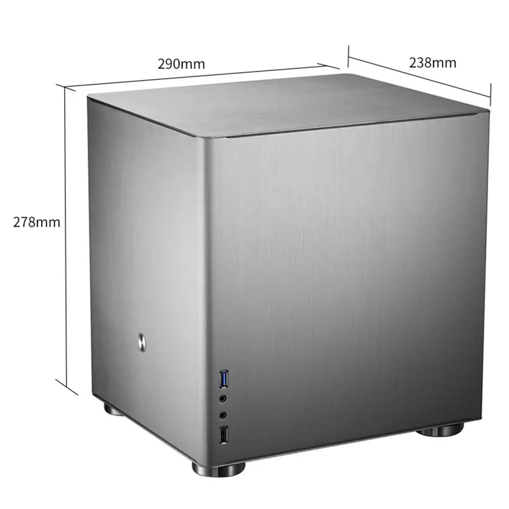 a Алюминиевый сплав мини-чехол для настольного компьютера для M-ATX ITX материнская плата серебристый чехол для компьютера башни с 4 слотами расширения - Цвет: a
