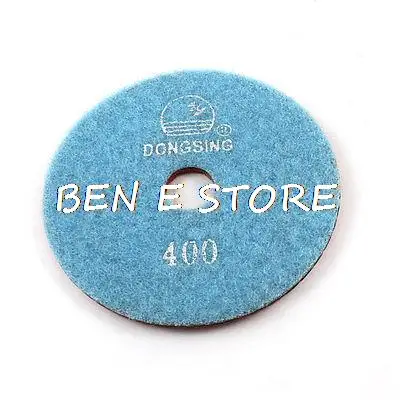 

4" 100mm 10cm Diameter 5mm Thickness 400 Grit Marble Diamond Polishing Pad Blue