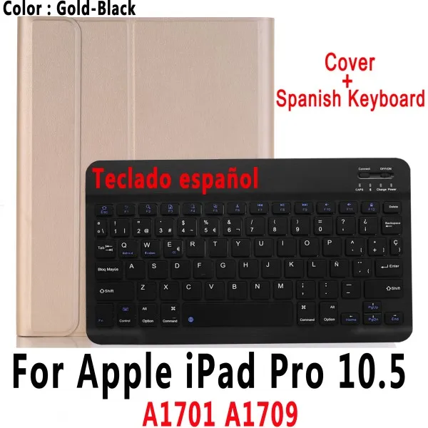 For iPad Pro 10.5 Испанская клавиатура чехол для Apple iPad Air 10,5 3 3rd поколения A2152 A2153 A2154 A2123 Pro 10,5 A1701 A1709 держатель для карандашей - Цвет: For iPad Pro 10.5
