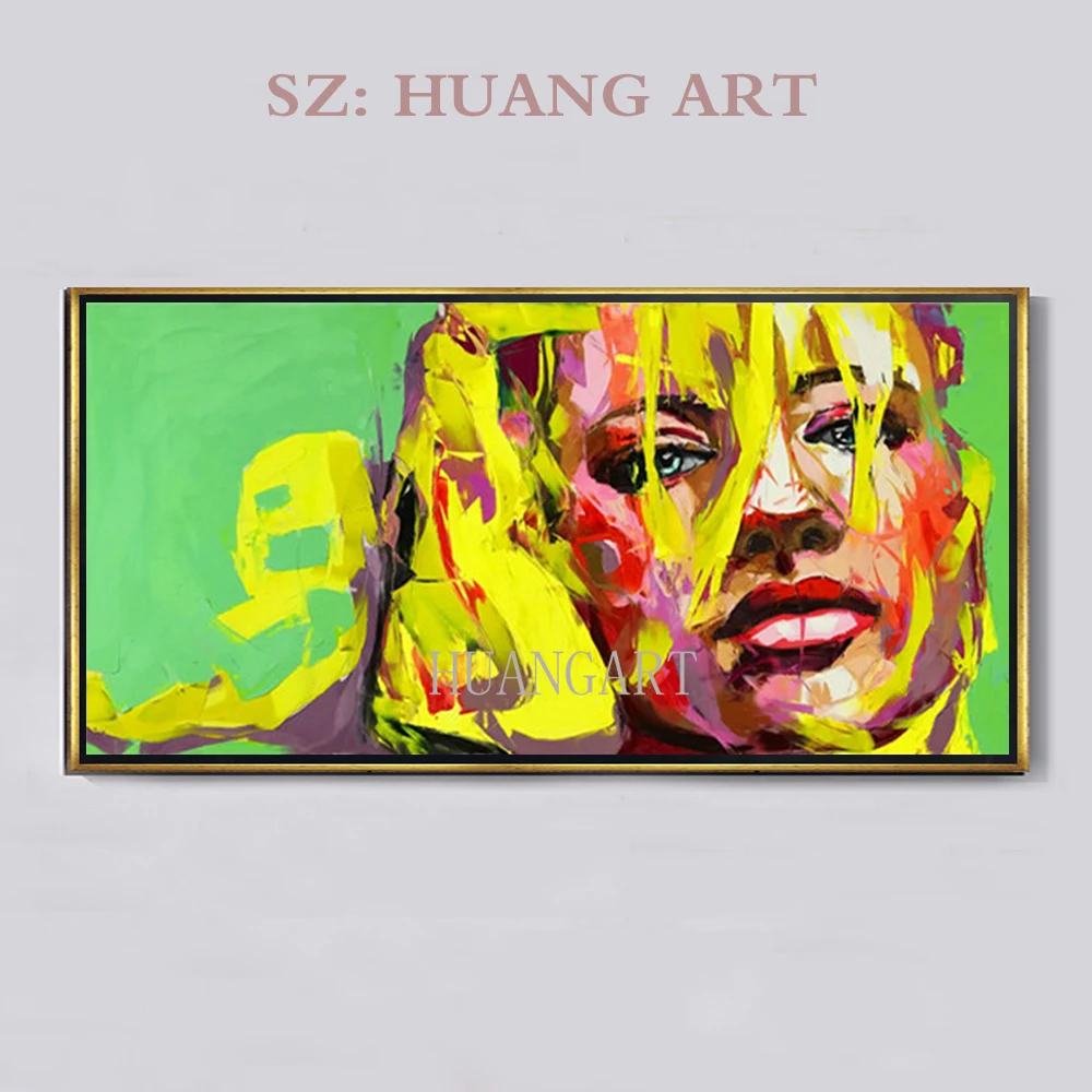 

Sexy beauty head canvas Painting Palette knife Face oil painting wall art Sexy beauty head pictures for living room home decor