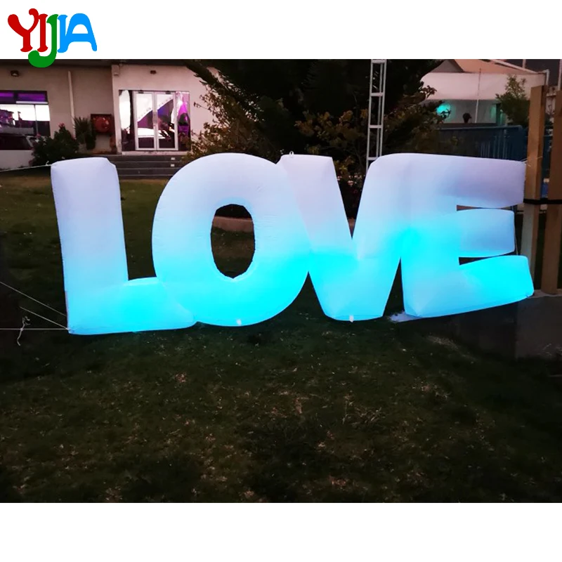 3m Inflatable Letter LOVE LED Lighting Backdrops Nice Look High Quality Love Words For Wedding Party Decorations | Дом и сад