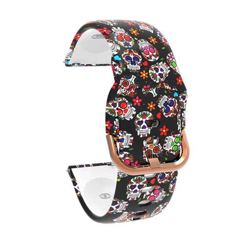 Colored Skull 20 мм спортивный силиконовый ремешок для samsung Galaxy Watch Active gear S2 спортивный сменный ремешок для Galaxy Watch 42 мм маленький большой - Цвет ремешка: Colored Skull