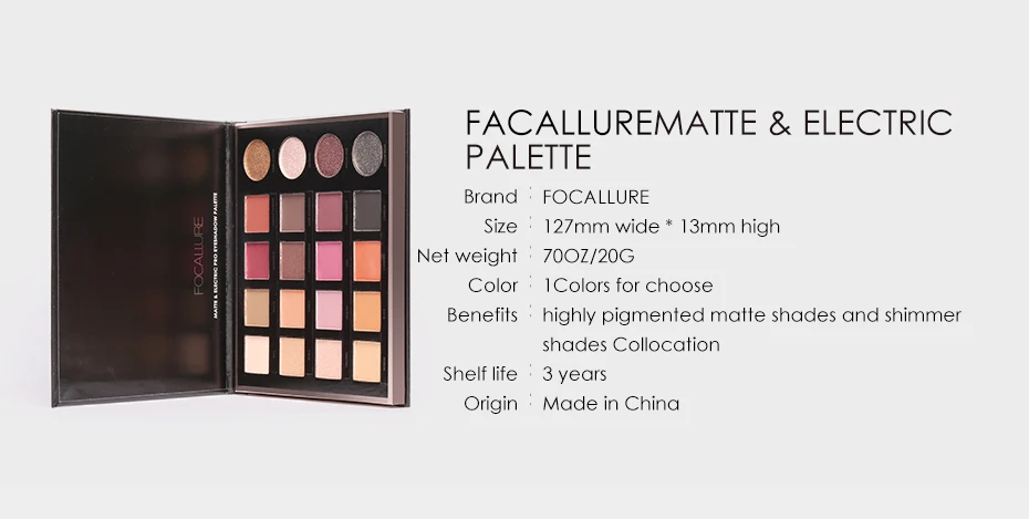 FOCALLURE Новые 20 цветов матовые и электрические Pro Тени для век Shimmer Nude блестящие тени палитра Magic Star коллекция