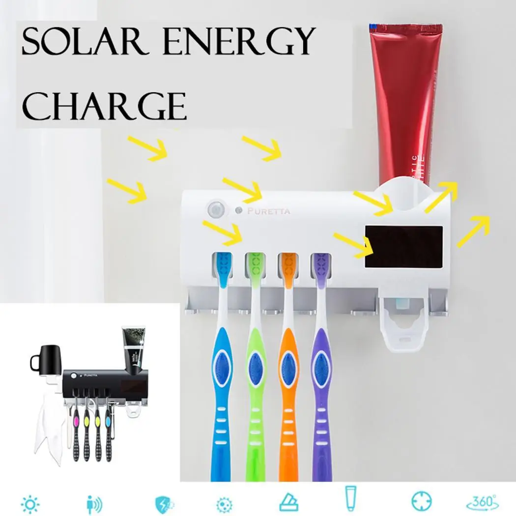 УФ Солнечный держатель для зубной пасты и щетки диспенсер стерилизовать 1 2 W 2000mAh