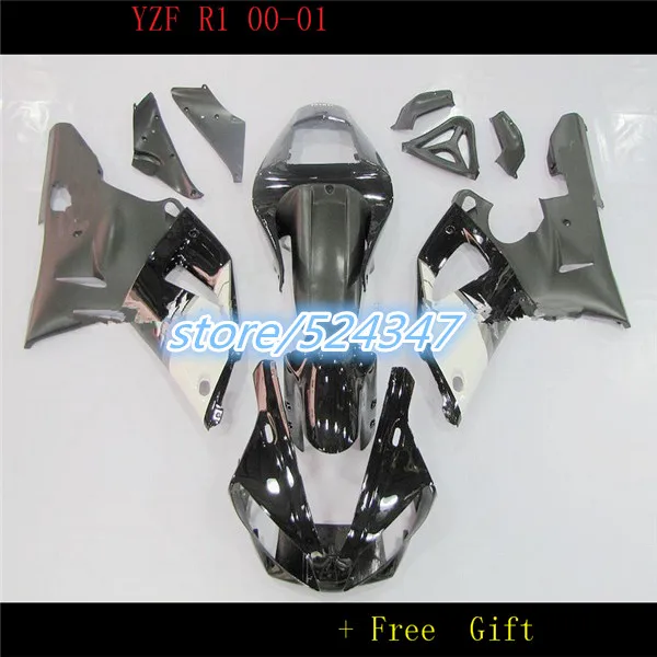 

Hey-Motorcycle bodywork for YZFR1 2000 2001 black fairings YZF R1 YZF1000 EXUP body parts YZF 1000 00 01 aftermarket for Yamaha