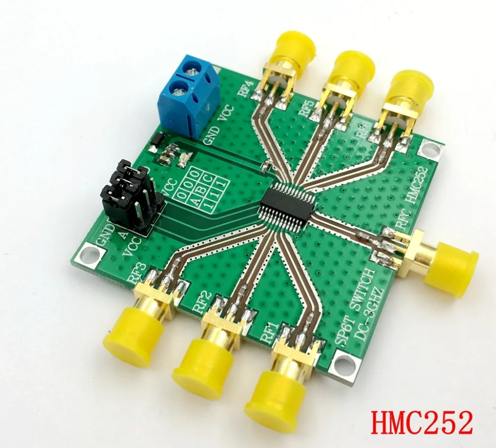 HMC252 DC-3 GHz RF однополюсный 6-бросковый переключатель неотражающий SP6T - купить по