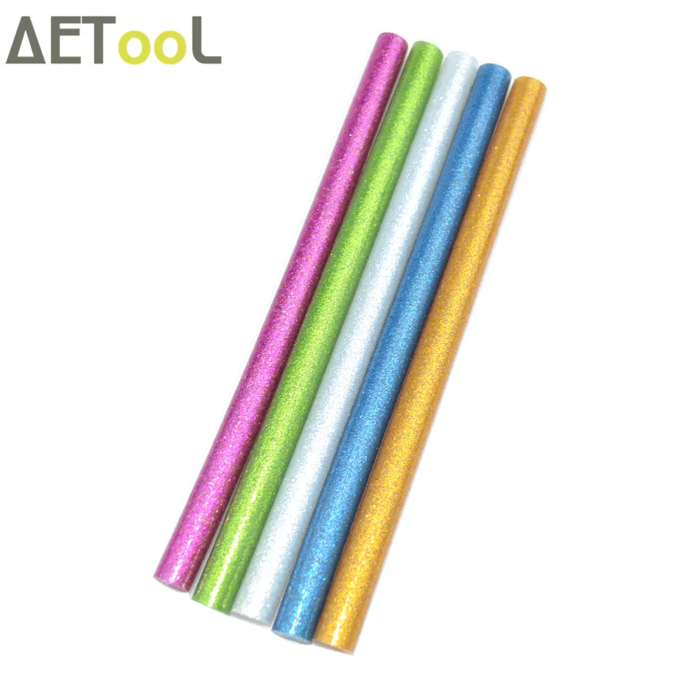 AETool 5 шт нетоксичные твердые цветные DIY термоплавкие клеевые палочки 11 мм для