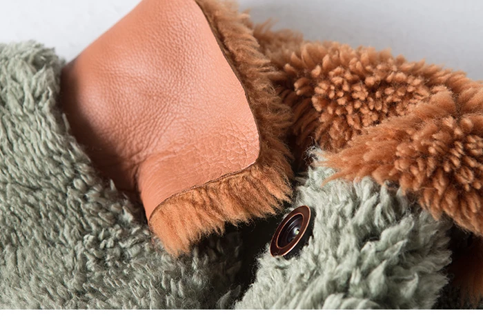 OFTBUY новое пальто с натуральным мехом, зимняя куртка для женщин, мех Мериносовой овцы, подкладка из натуральной кожи, Толстая теплая парка с натуральным мехом