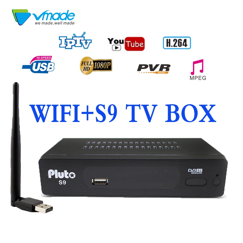 Vmade Испания Южная Америка DVB-S2 спутниковый ресивер цифровой ТВ коробка тюнер DVB S2 рецептор Wifi Cline Biss Vu Youtube USB Захват