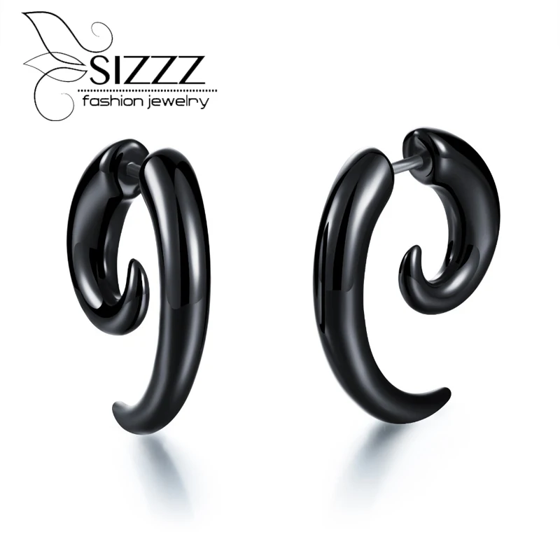 Женские серьги гвоздики из акриловой смолы черного цвета|jewelry hoop earrings|jewelry findings